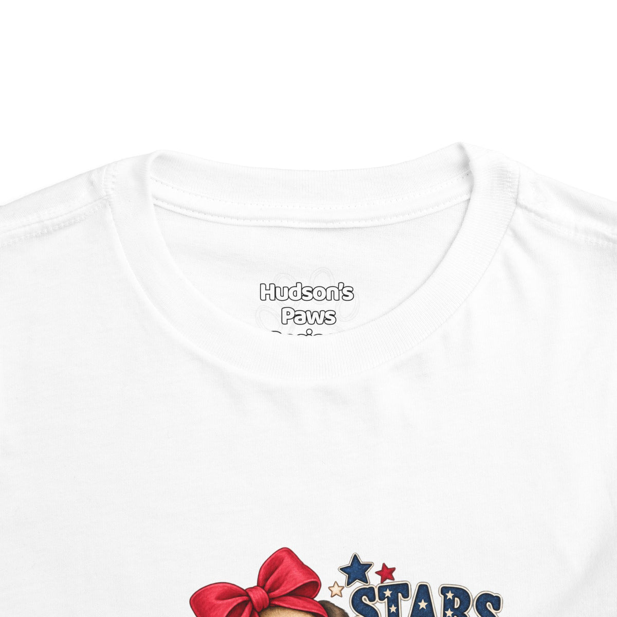 Stars, Stripes & Bows Pug Toddler T-Shirt – Patriotic Kids Americana Shirt