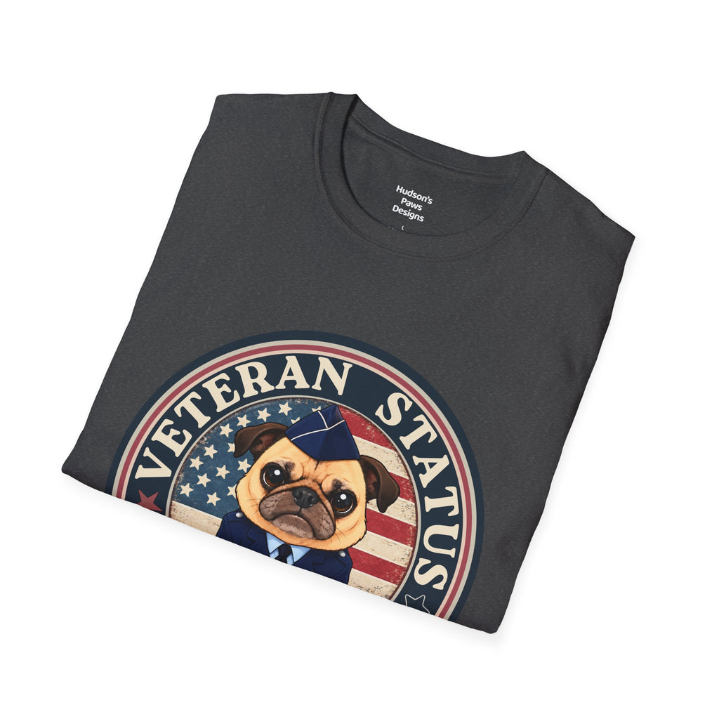 Air Force Veteran Status Grumpy Pug T-Shirt – Funny U.S. Air Force Veteran Shirt