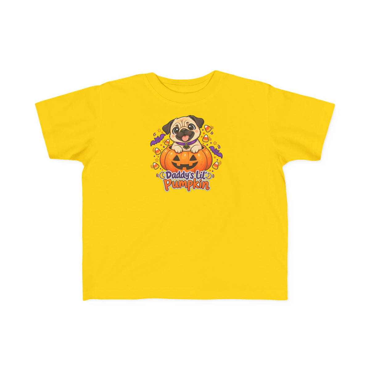 Toddler Tee | Daddy's Lil' Pumpkin | Cute Pug Halloween Shirt