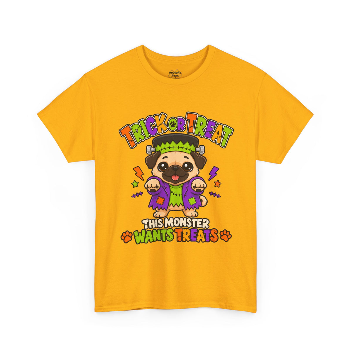 Halloween Pug - Trick or Treat This Monster Wants Treats  | Cute Dog Halloween Tee