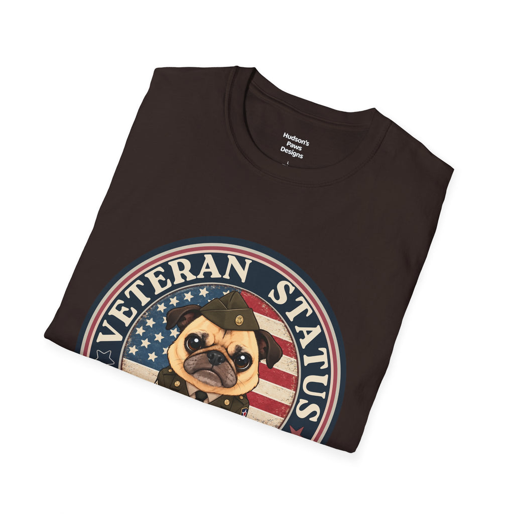 Army Veteran Status Grumpy Pug T-Shirt – Funny U.S. Army Veteran Shirt
