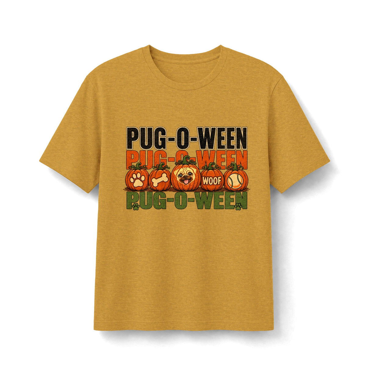 PUG-O-WEEN Halloween Pug T-Shirt | Cute Fall Dog Tee