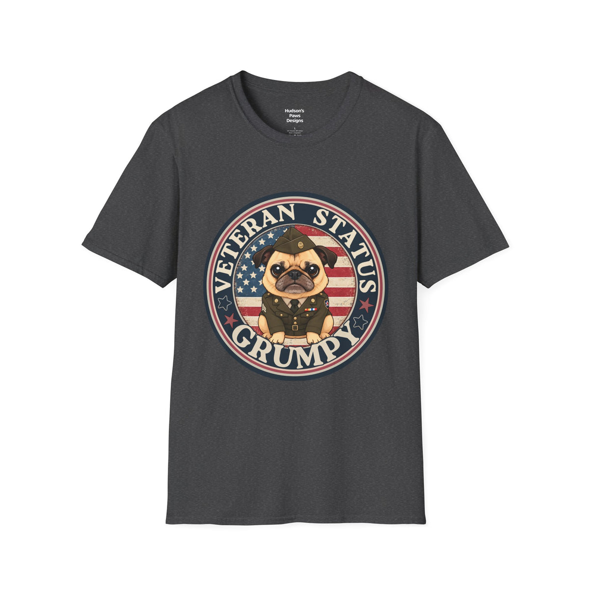 Army Veteran Status Grumpy Pug T-Shirt – Funny U.S. Army Veteran Shirt