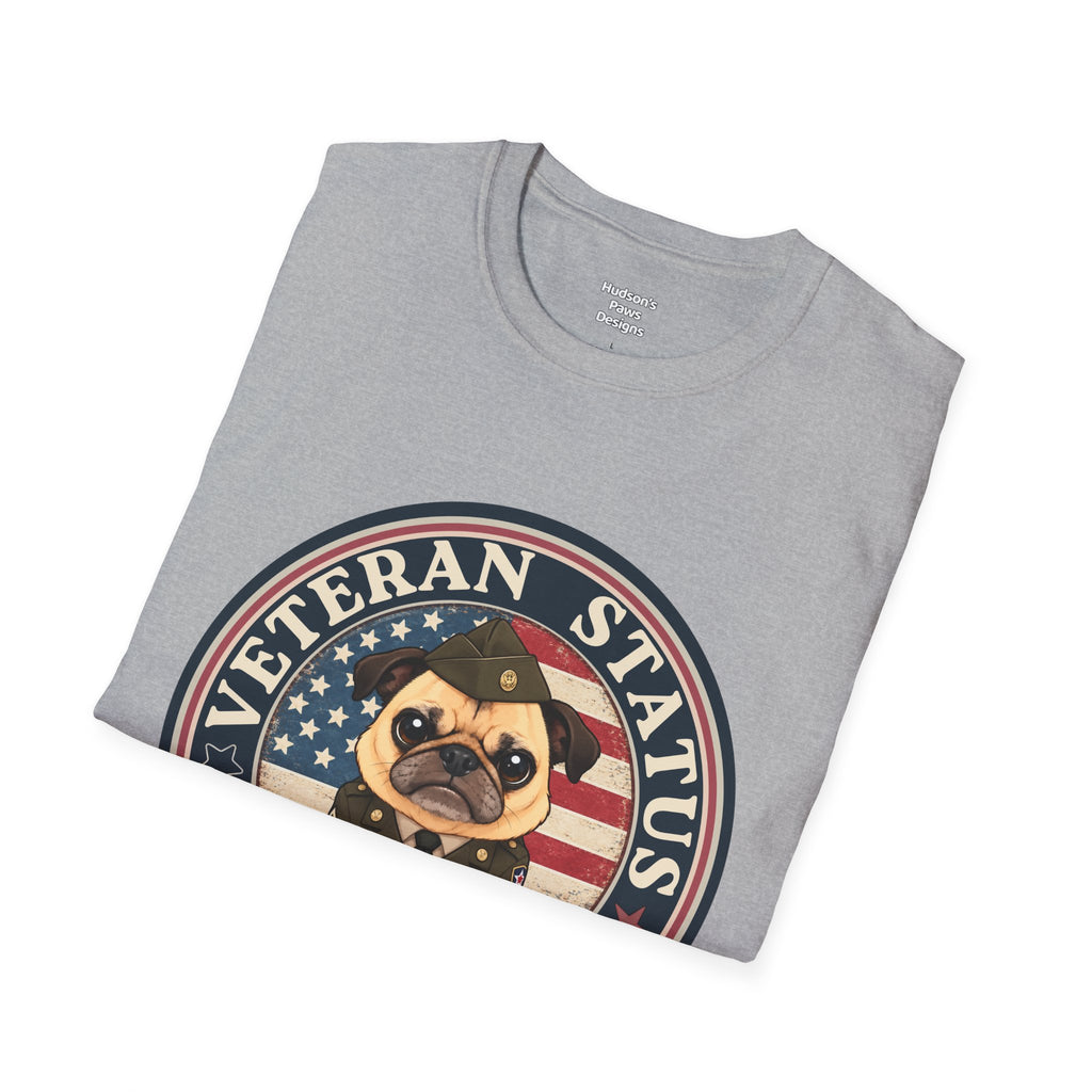Army Veteran Status Grumpy Pug T-Shirt – Funny U.S. Army Veteran Shirt