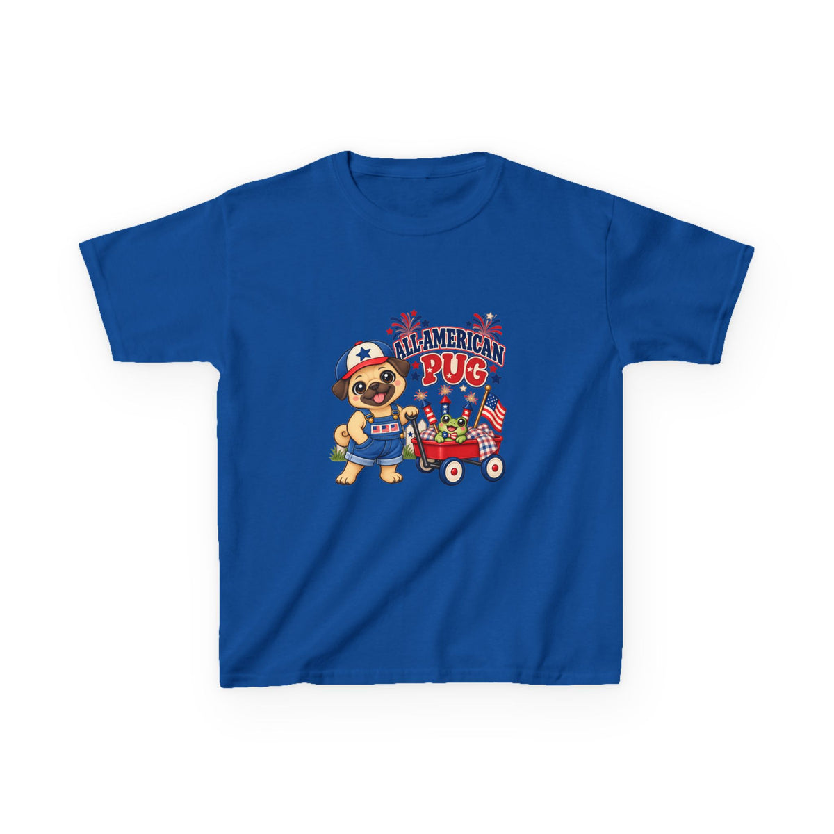 All-American Pug Kid's T-Shirt – Patriotic Kids Americana Shirt