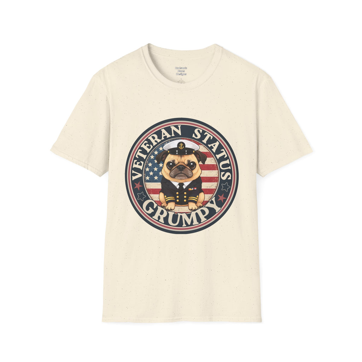 Navy Veteran Status Grumpy Pug T-Shirt – Funny U.S. Navy Veteran Shirt
