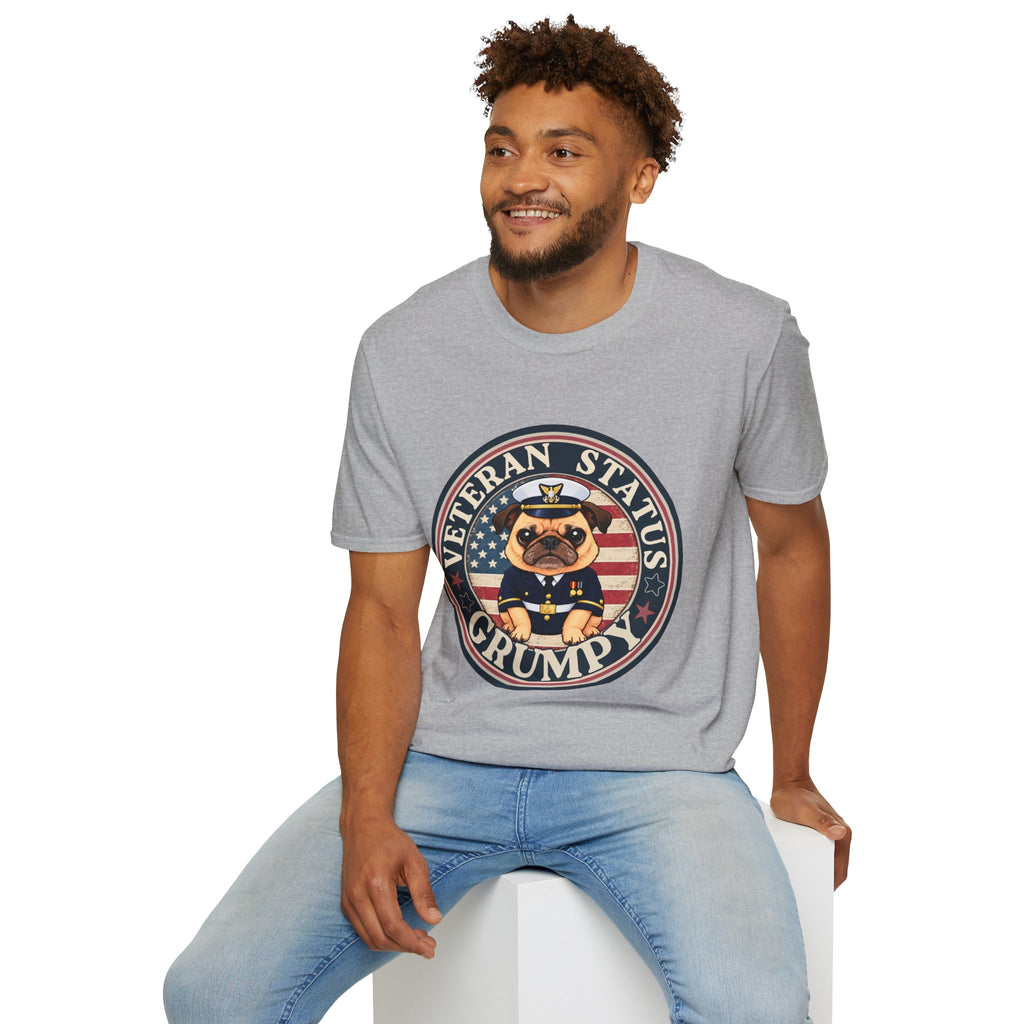 Coast Guard Veteran Status Grumpy Pug T-Shirt – Funny U.S. Coast Guard Veteran Shirt