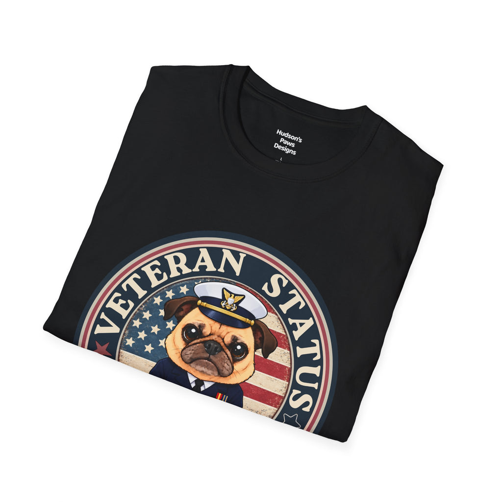 Coast Guard Veteran Status Grumpy Pug T-Shirt – Funny U.S. Coast Guard Veteran Shirt