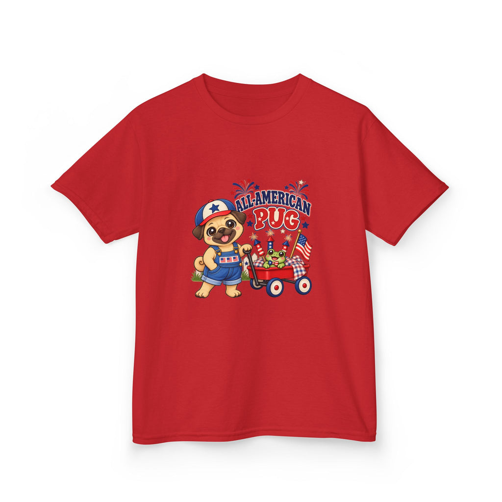 All-American Pug Kid's T-Shirt – Patriotic Kids Americana Shirt