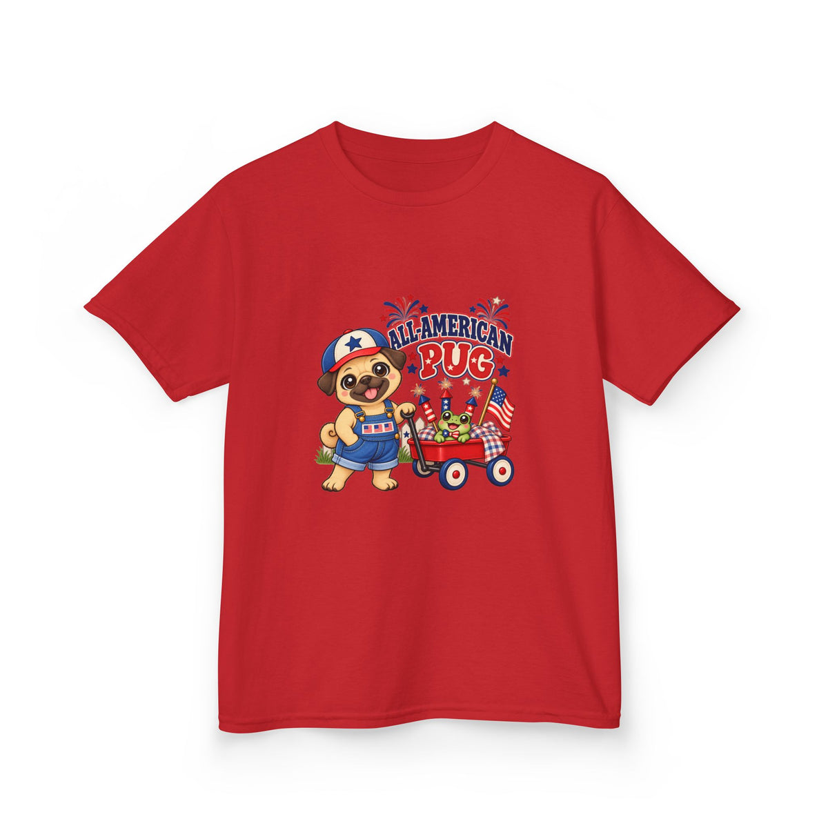 All-American Pug Kid's T-Shirt – Patriotic Kids Americana Shirt