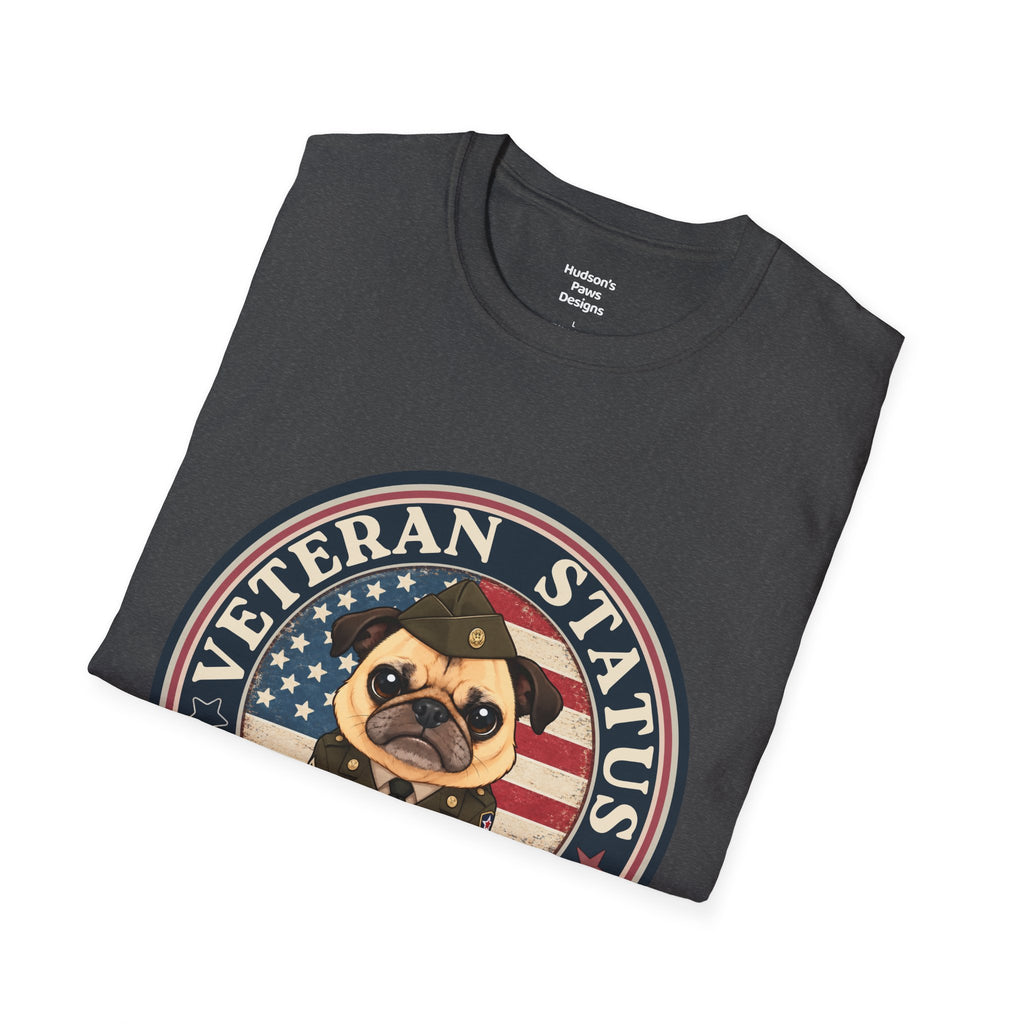 Army Veteran Status Grumpy Pug T-Shirt – Funny U.S. Army Veteran Shirt
