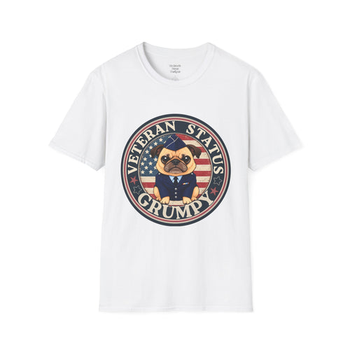Air Force Veteran Status Grumpy Pug T-Shirt – Funny U.S. Air Force Veteran Shirt
