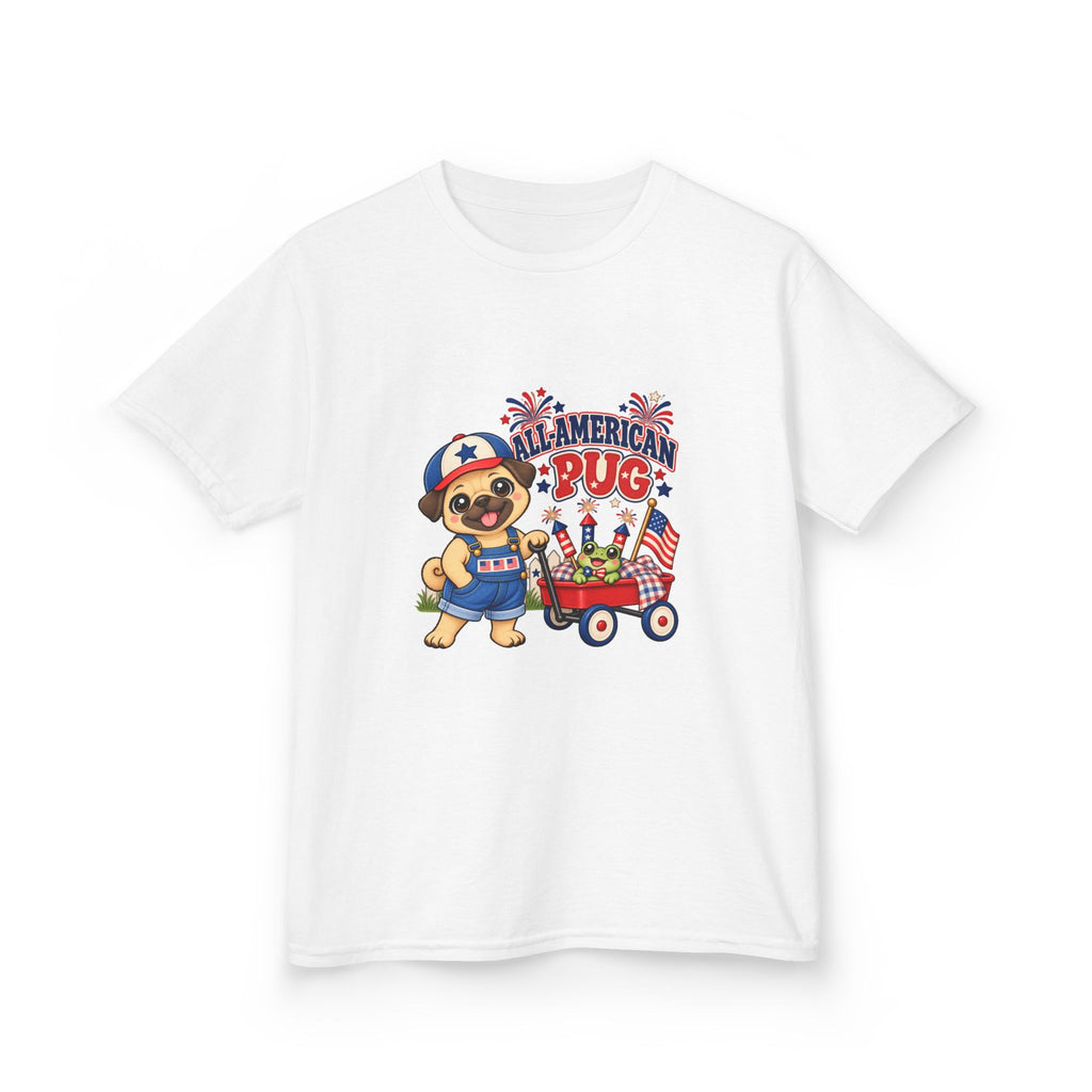 All-American Pug Kid's T-Shirt – Patriotic Kids Americana Shirt