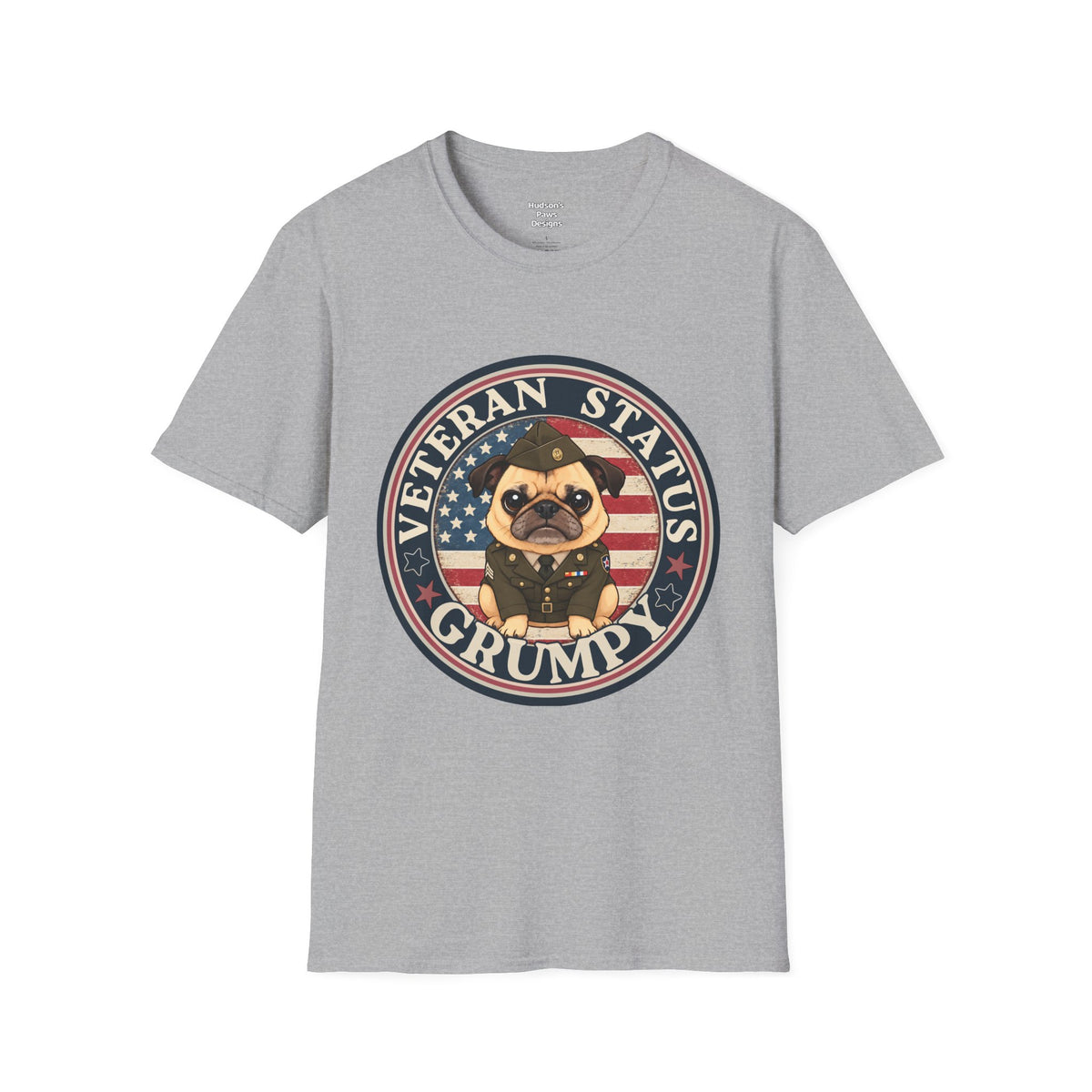Army Veteran Status Grumpy Pug T-Shirt – Funny U.S. Army Veteran Shirt