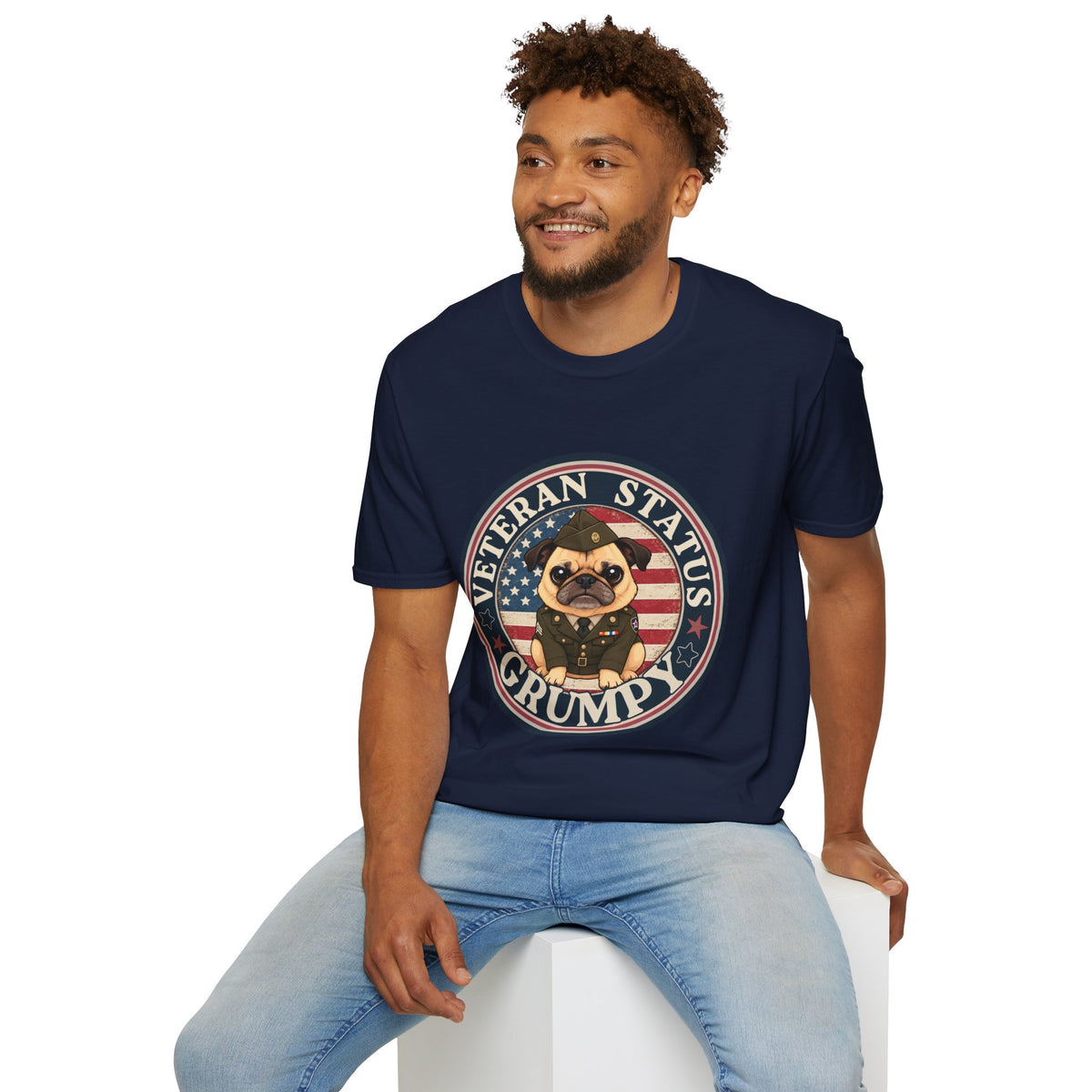 Army Veteran Status Grumpy Pug T-Shirt – Funny U.S. Army Veteran Shirt