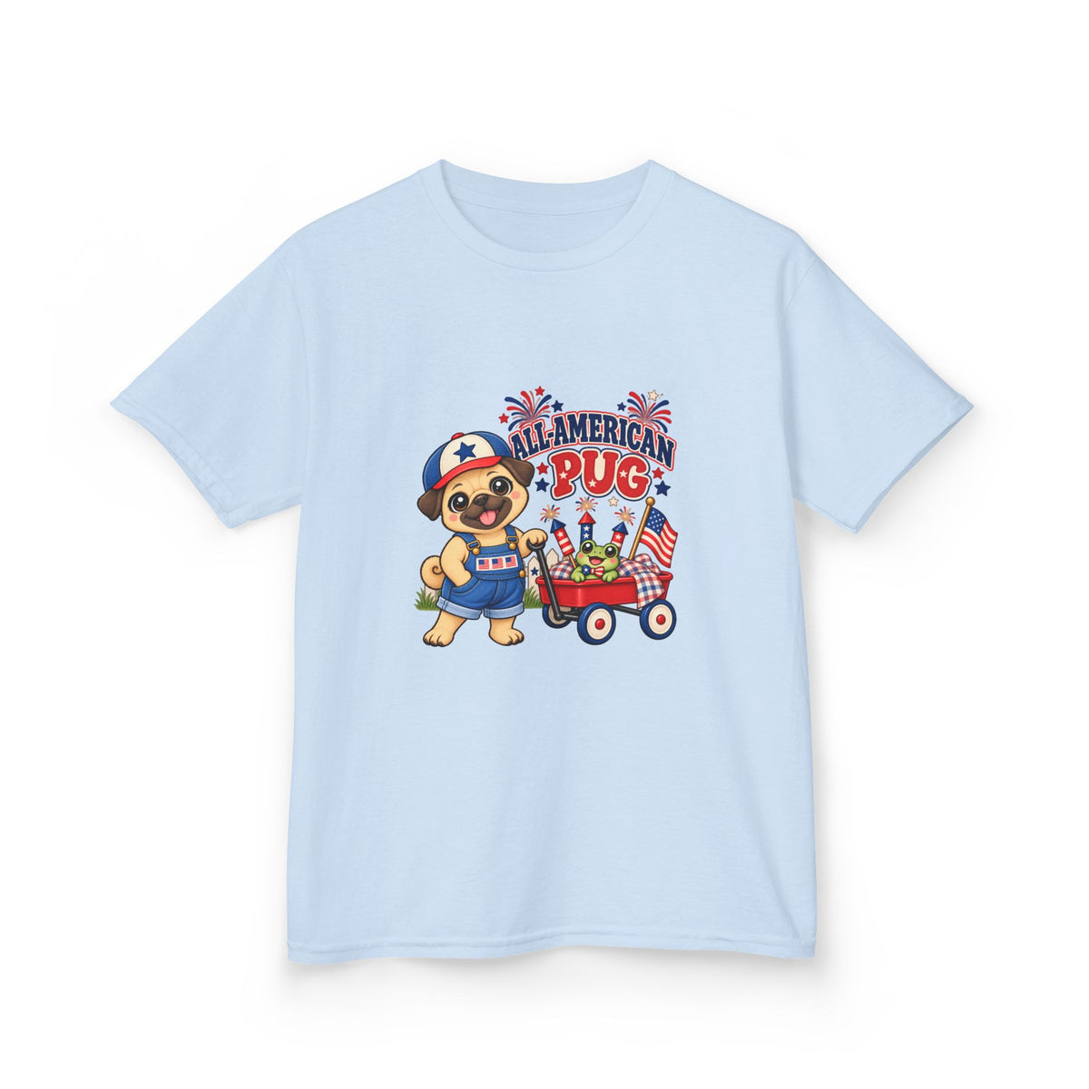 All-American Pug Kid's T-Shirt – Patriotic Kids Americana Shirt