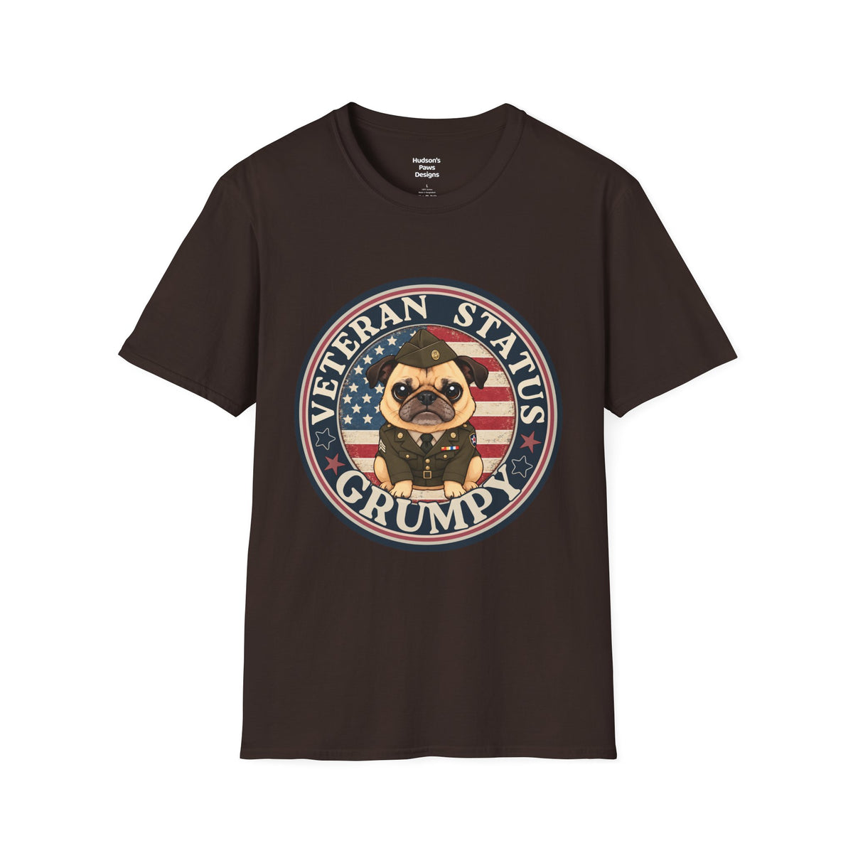 Army Veteran Status Grumpy Pug T-Shirt – Funny U.S. Army Veteran Shirt