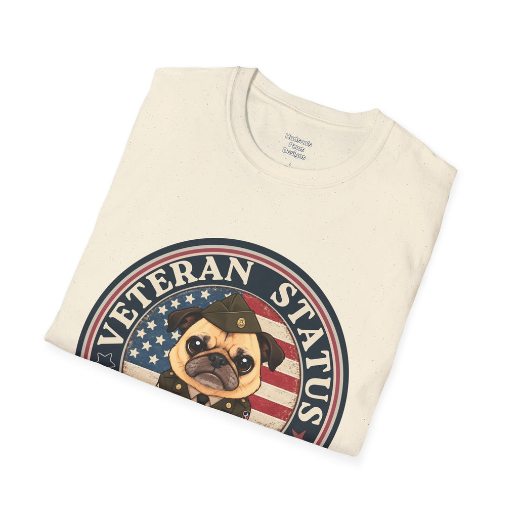 Army Veteran Status Grumpy Pug T-Shirt – Funny U.S. Army Veteran Shirt