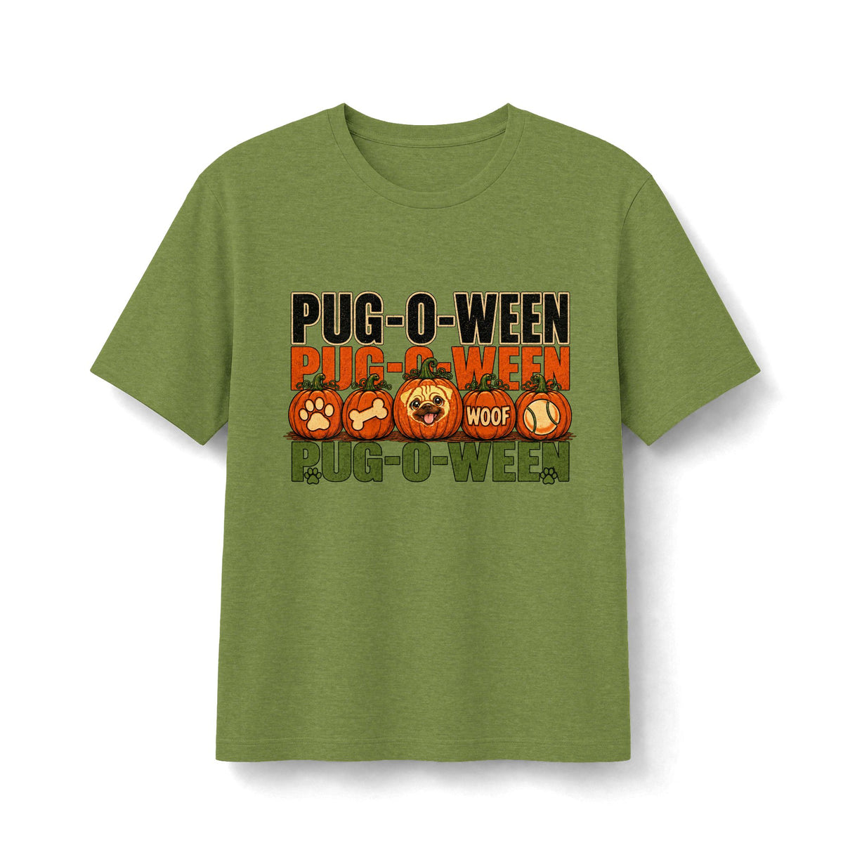 PUG-O-WEEN Halloween Pug T-Shirt | Cute Fall Dog Tee