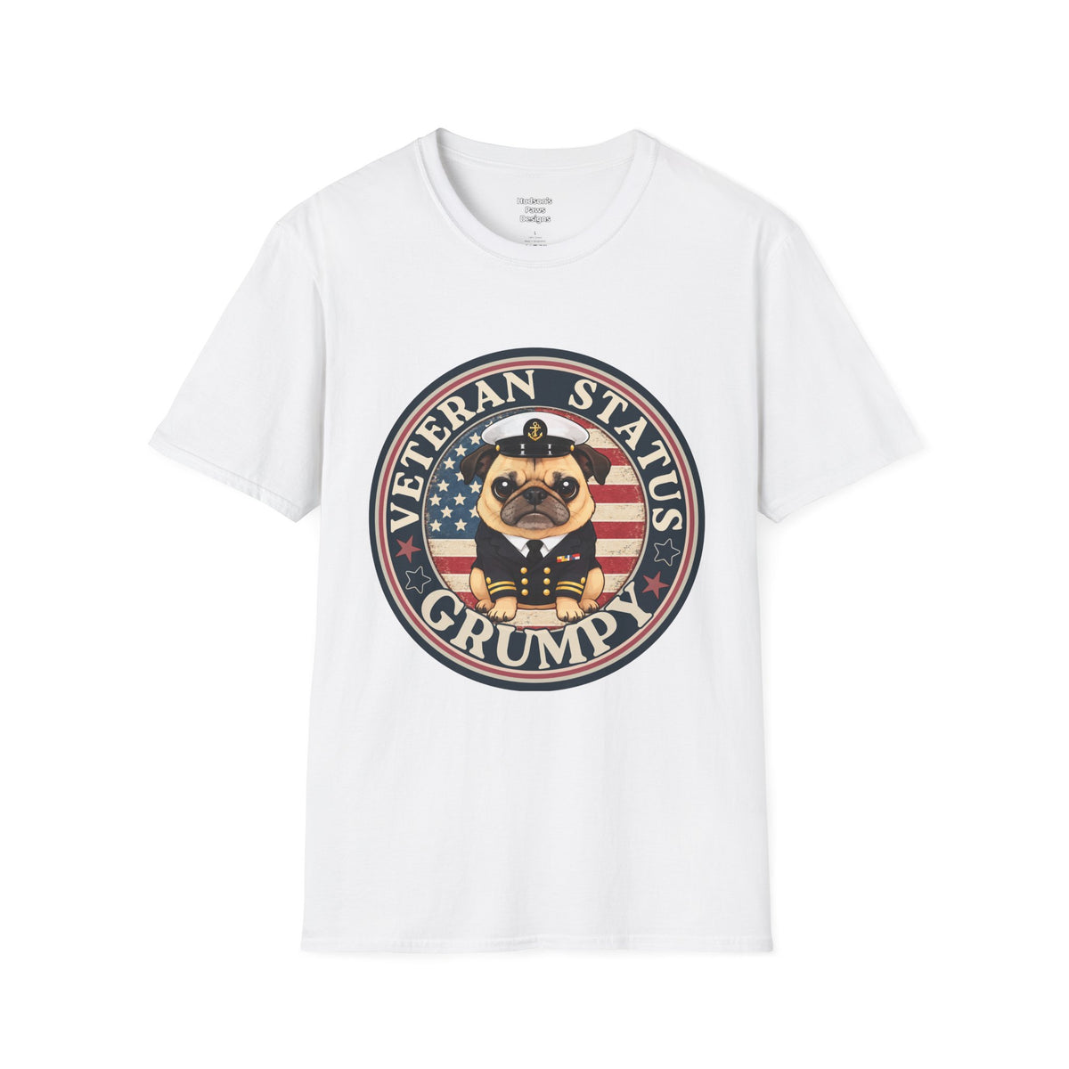 Navy Veteran Status Grumpy Pug T-Shirt – Funny U.S. Navy Veteran Shirt