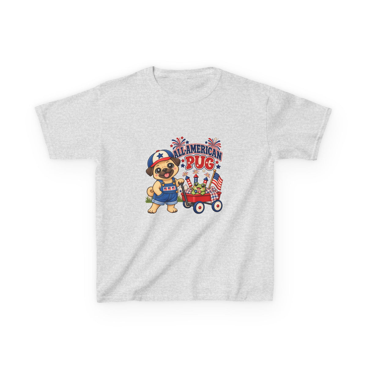 All-American Pug Kid's T-Shirt – Patriotic Kids Americana Shirt