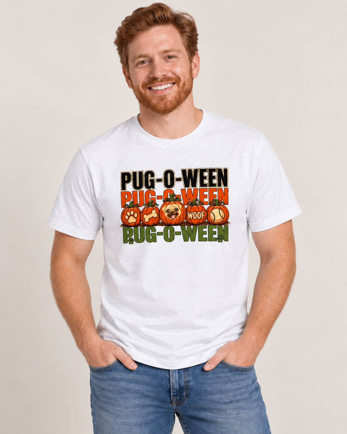 PUG-O-WEEN Halloween Pug T-Shirt | Cute Fall Dog Tee