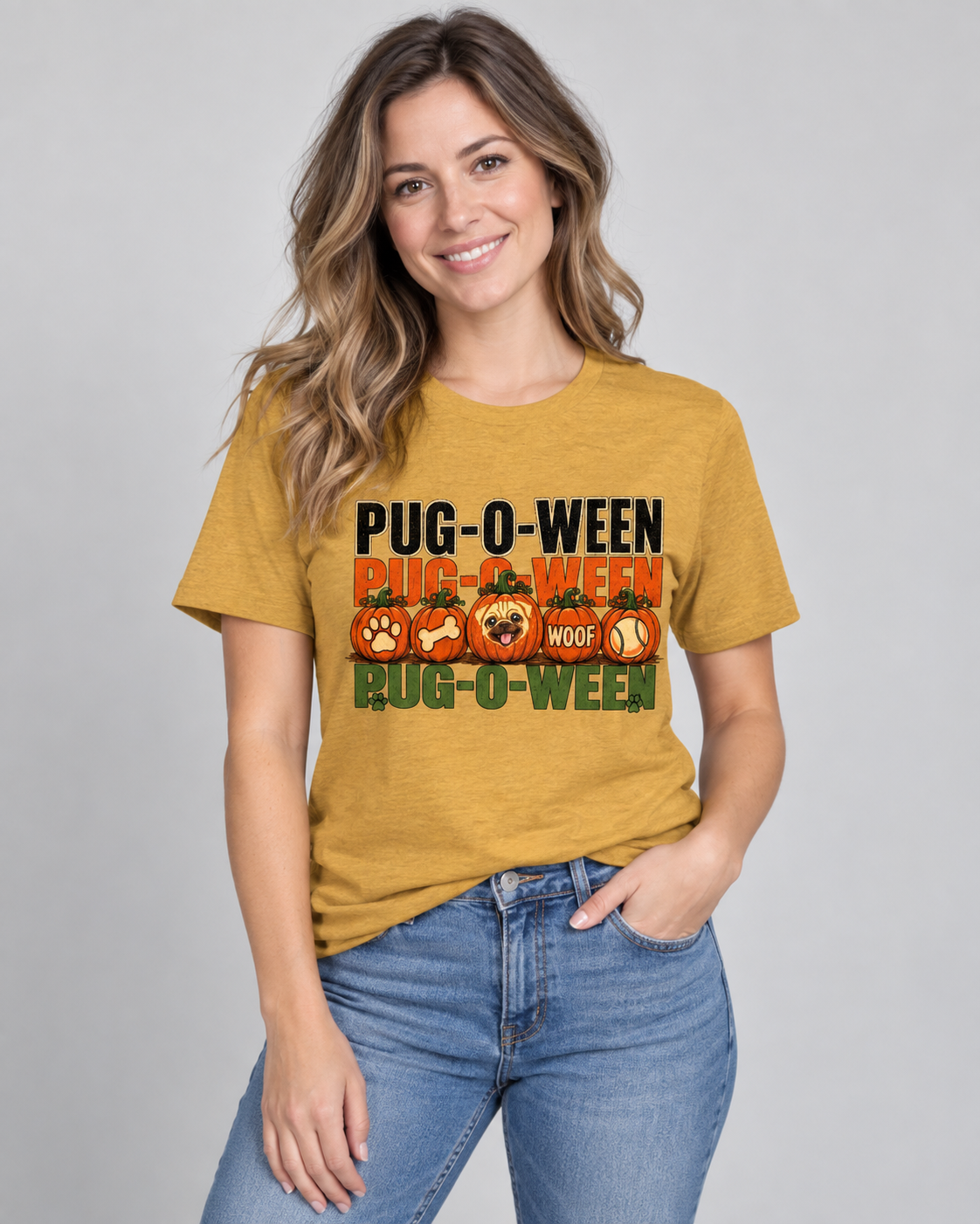 PUG-O-WEEN Halloween Pug T-Shirt | Cute Fall Dog Tee