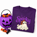 Spooky Girl Ghost Pug Kids Halloween T-Shirt | Cute Pug Ghost Tee
