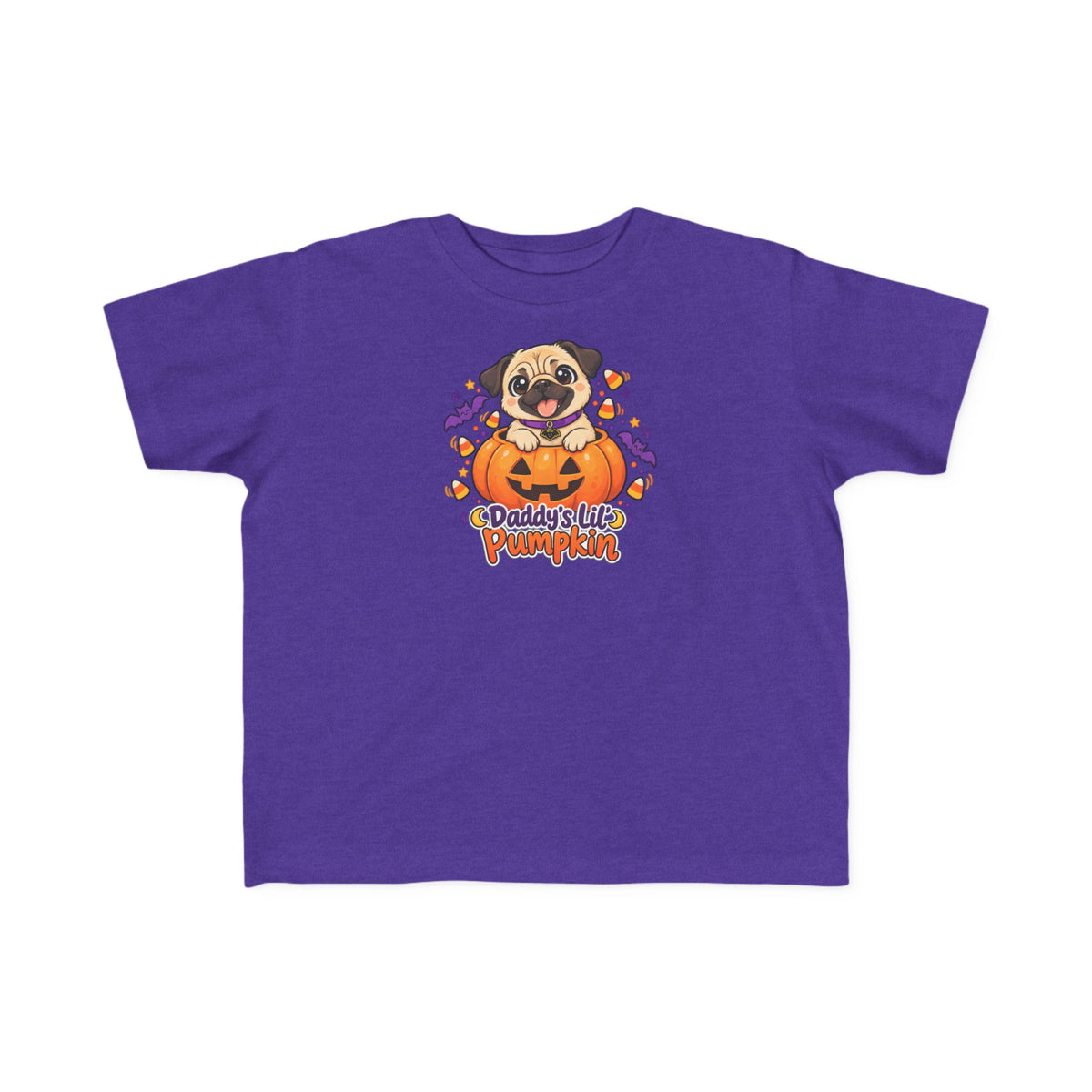 Toddler Tee | Daddy's Lil' Pumpkin | Cute Pug Halloween Shirt