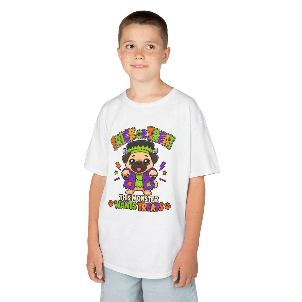 Kids Halloween T‑Shirt — This Monster Wants Treats | Halloween Trick-or-Treat Tee