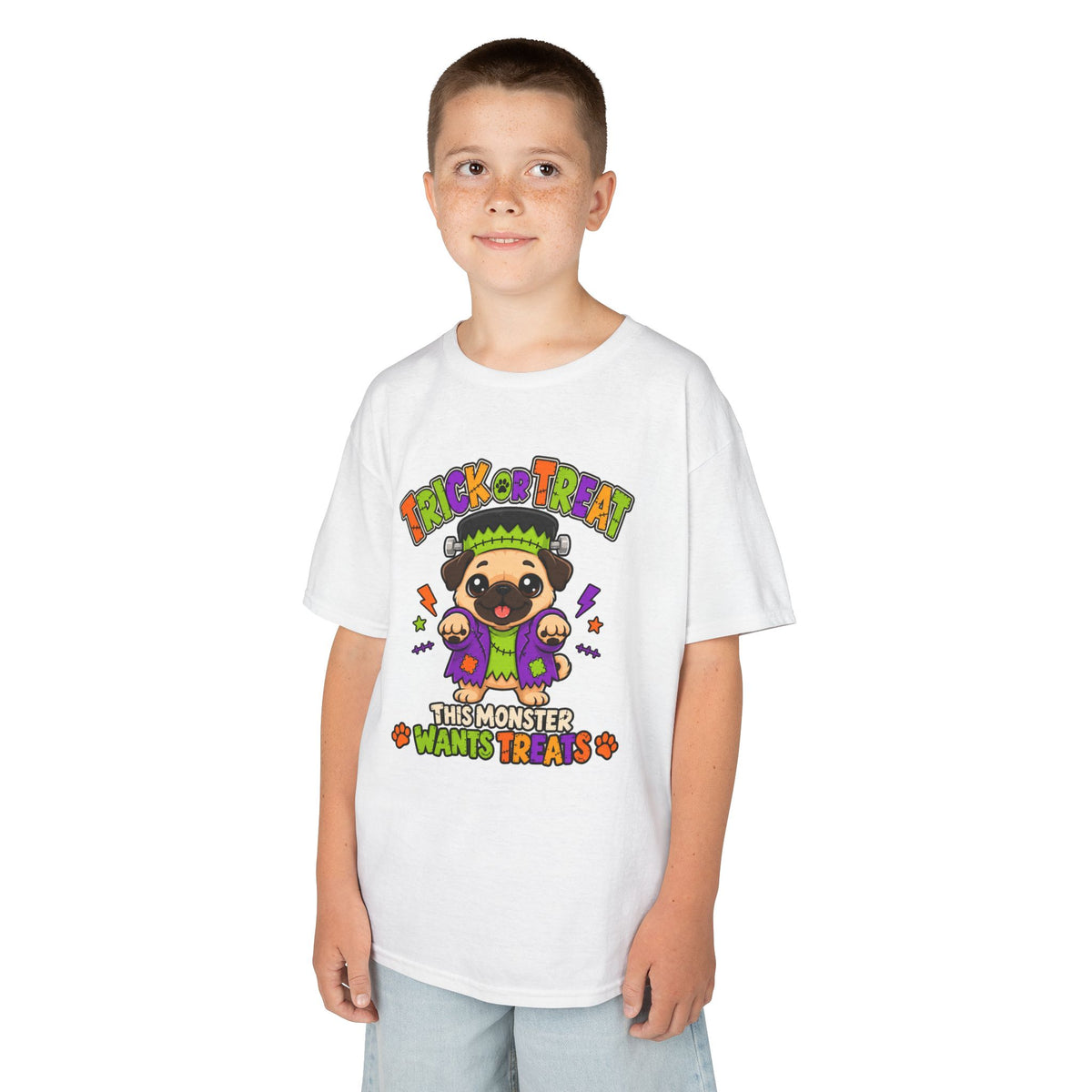 Kids Halloween T‑Shirt — This Monster Wants Treats | Halloween Trick-or-Treat Tee