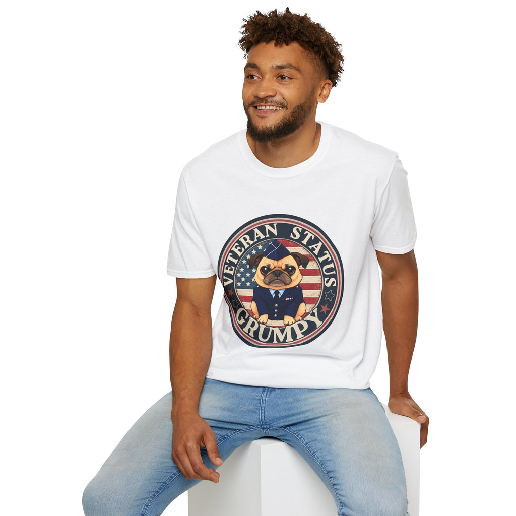 Air Force Veteran Status Grumpy Pug T-Shirt – Funny U.S. Air Force Veteran Shirt