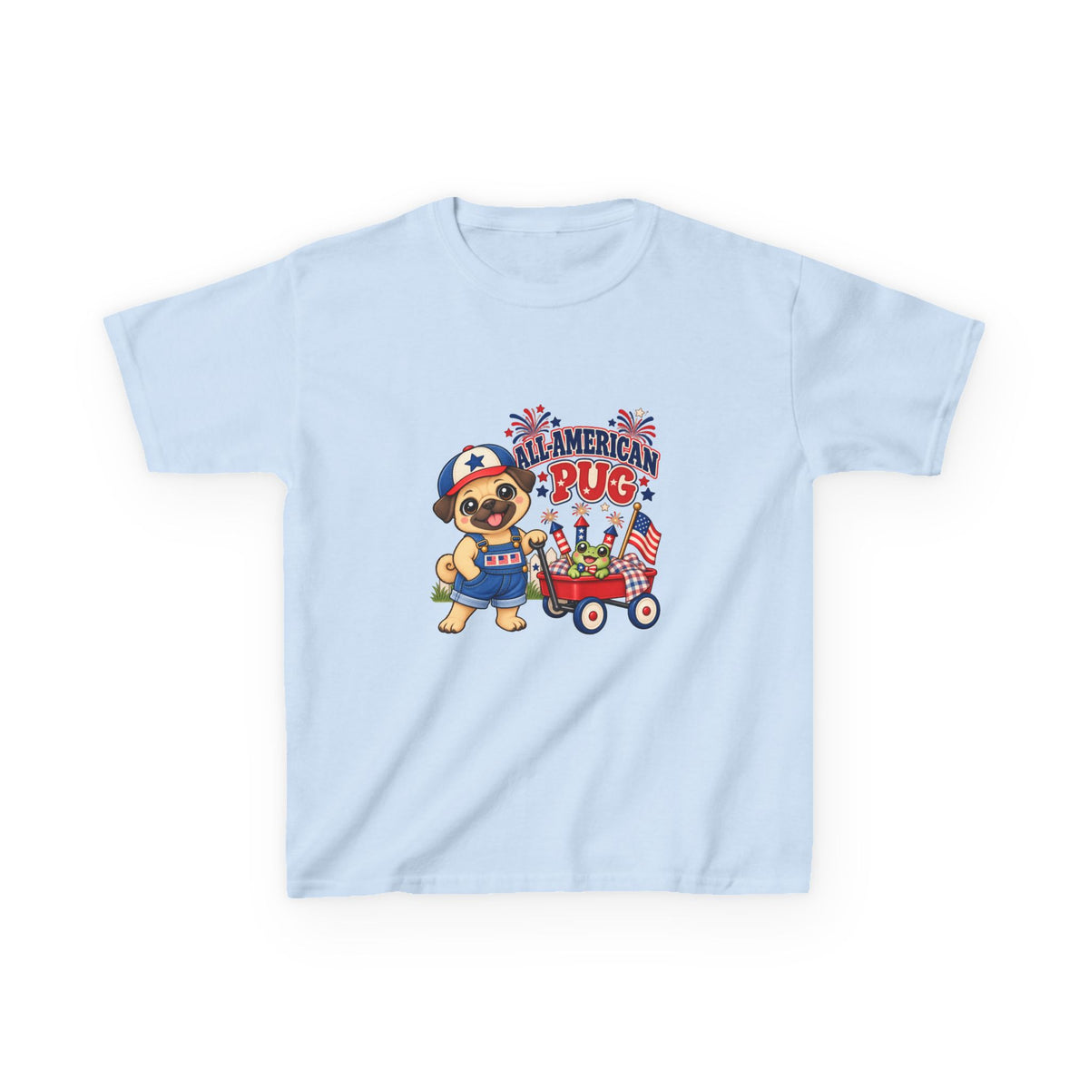 All-American Pug Kid's T-Shirt – Patriotic Kids Americana Shirt