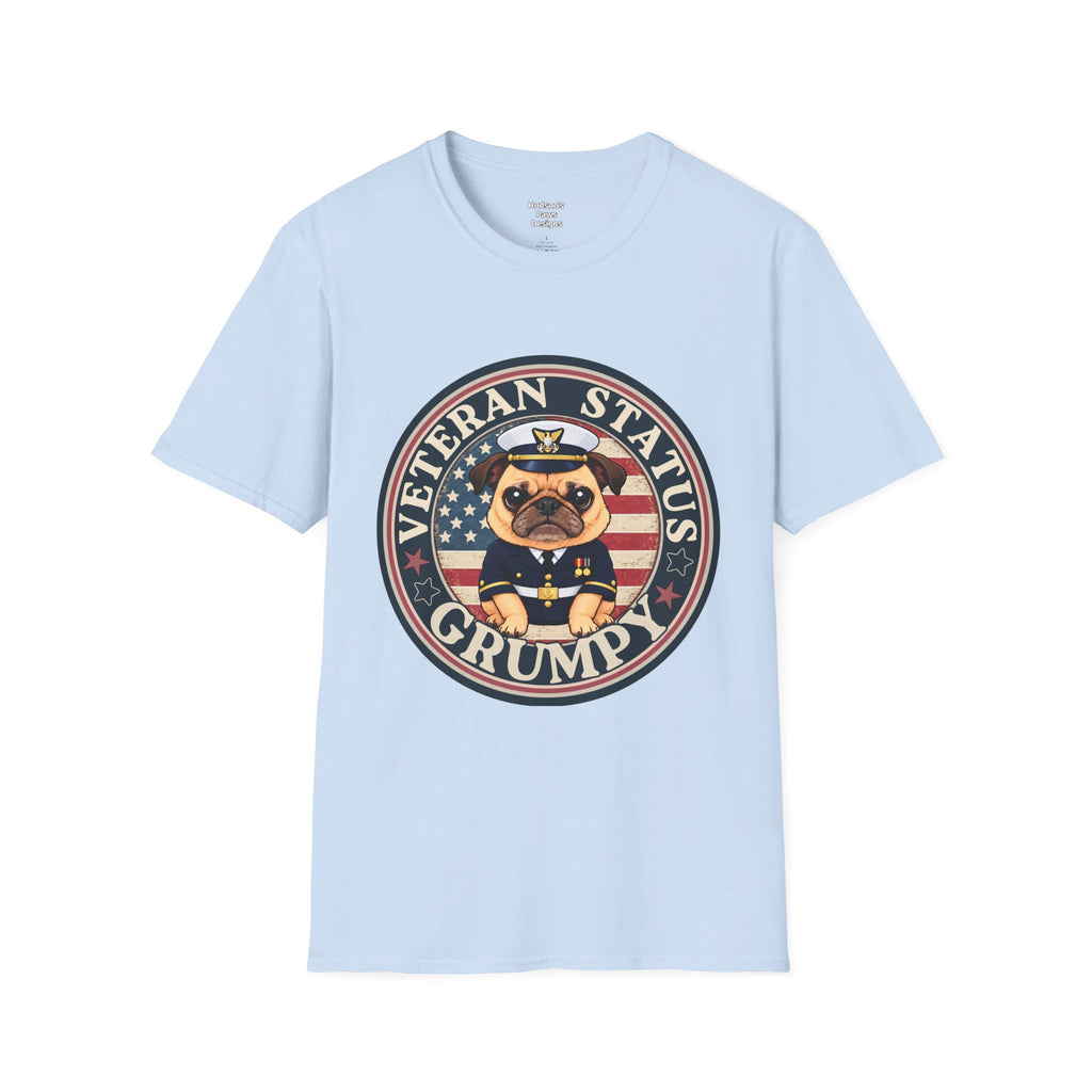 Coast Guard Veteran Status Grumpy Pug T-Shirt – Funny U.S. Coast Guard Veteran Shirt