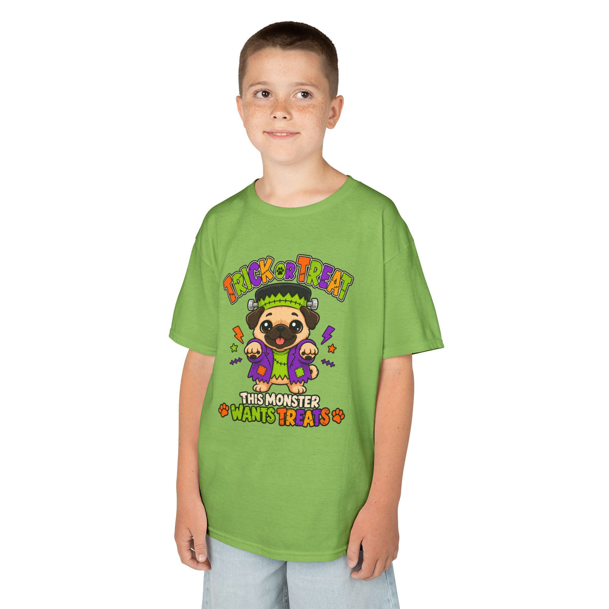 Kids Halloween T‑Shirt — This Monster Wants Treats | Halloween Trick-or-Treat Tee