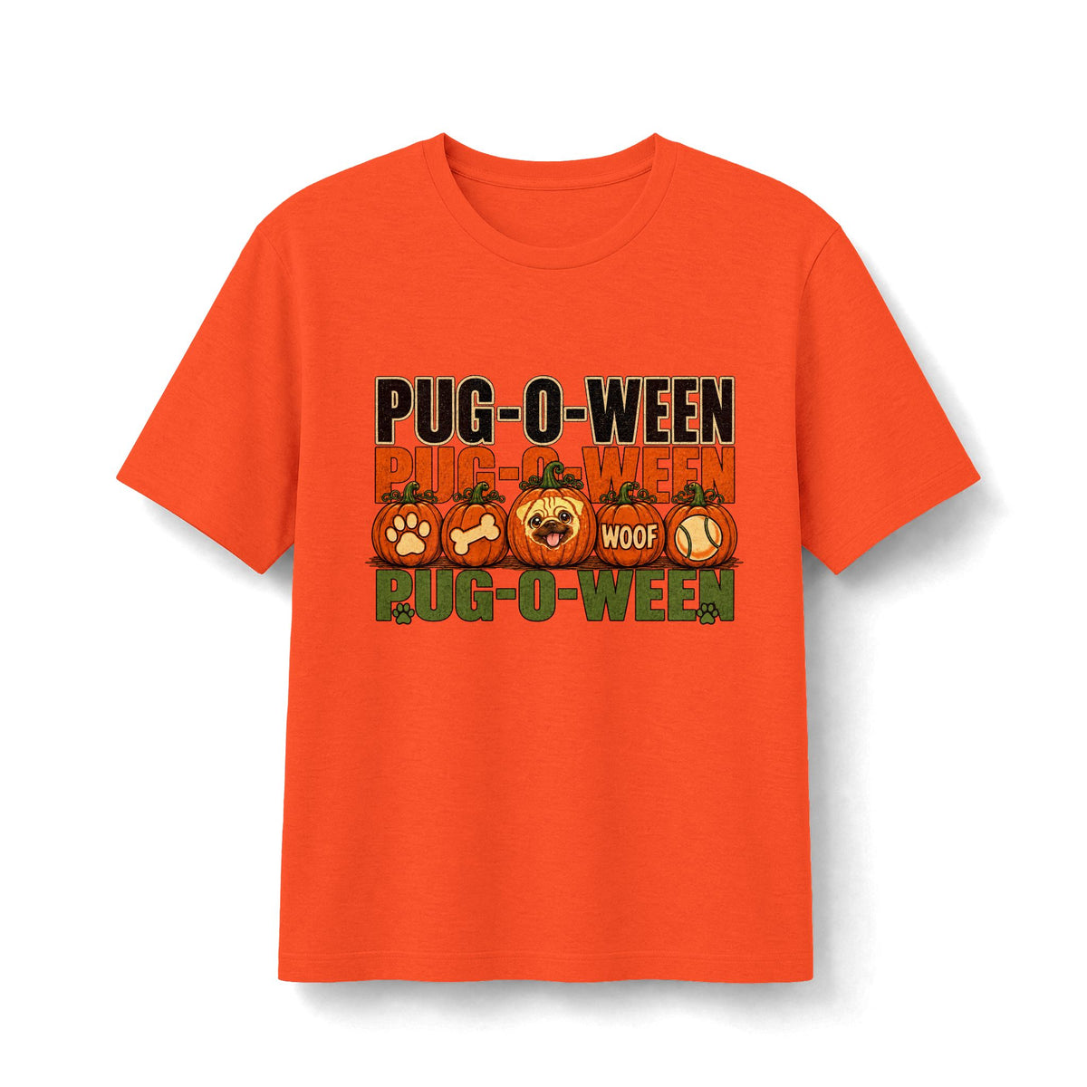 PUG-O-WEEN Halloween Pug T-Shirt | Cute Fall Dog Tee