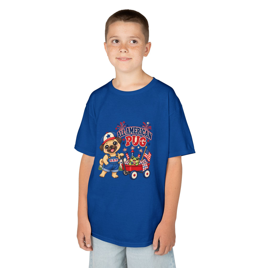 All-American Pug Kid's T-Shirt – Patriotic Kids Americana Shirt