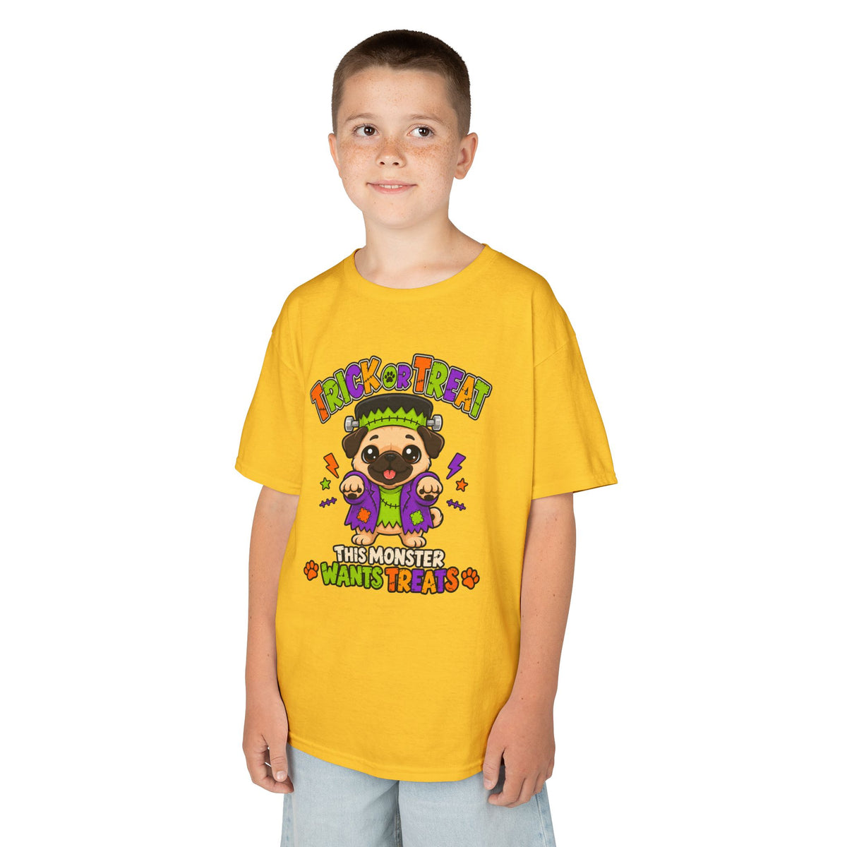 Kids Halloween T‑Shirt — This Monster Wants Treats | Halloween Trick-or-Treat Tee