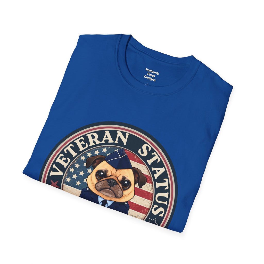 Air Force Veteran Status Grumpy Pug T-Shirt – Funny U.S. Air Force Veteran Shirt