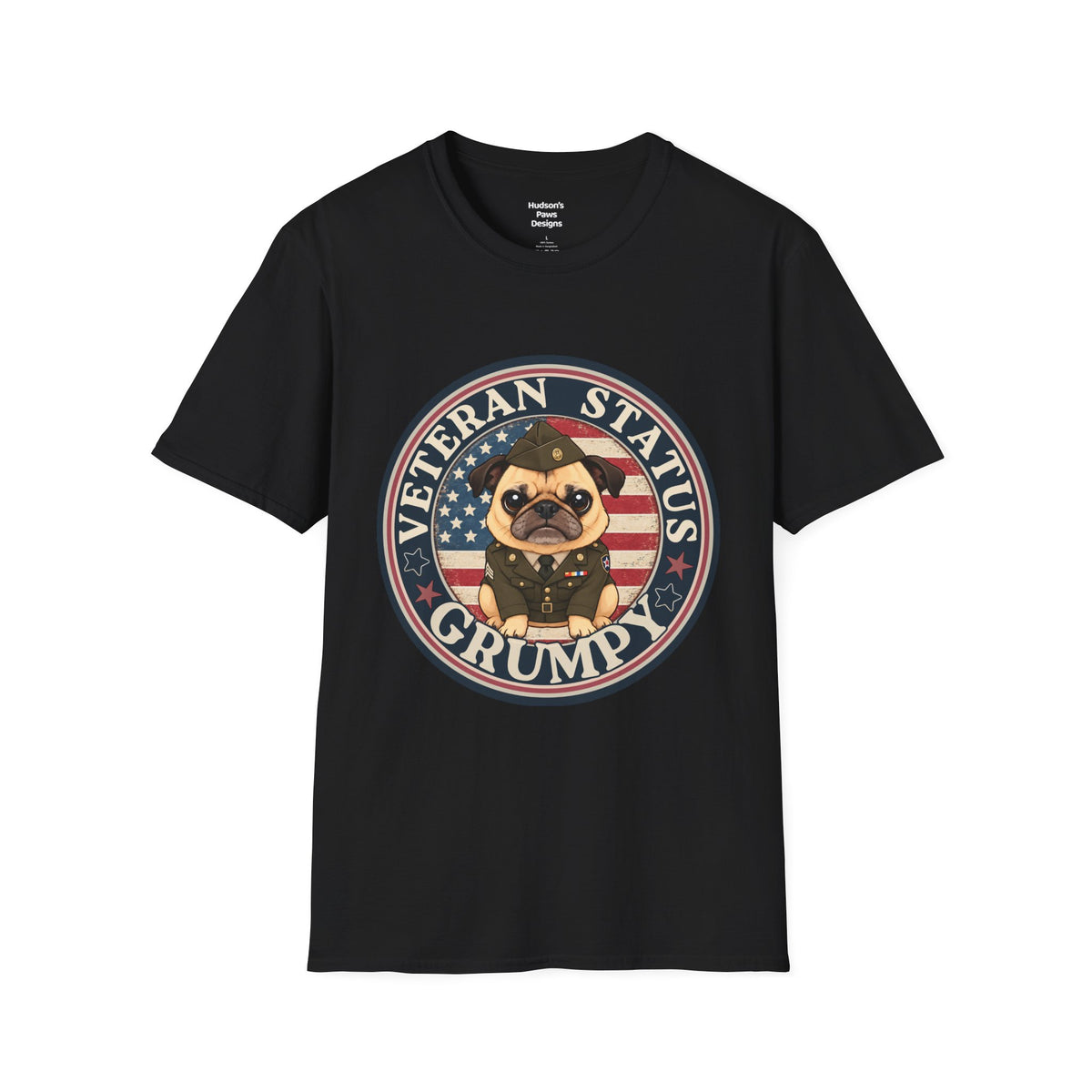 Army Veteran Status Grumpy Pug T-Shirt – Funny U.S. Army Veteran Shirt