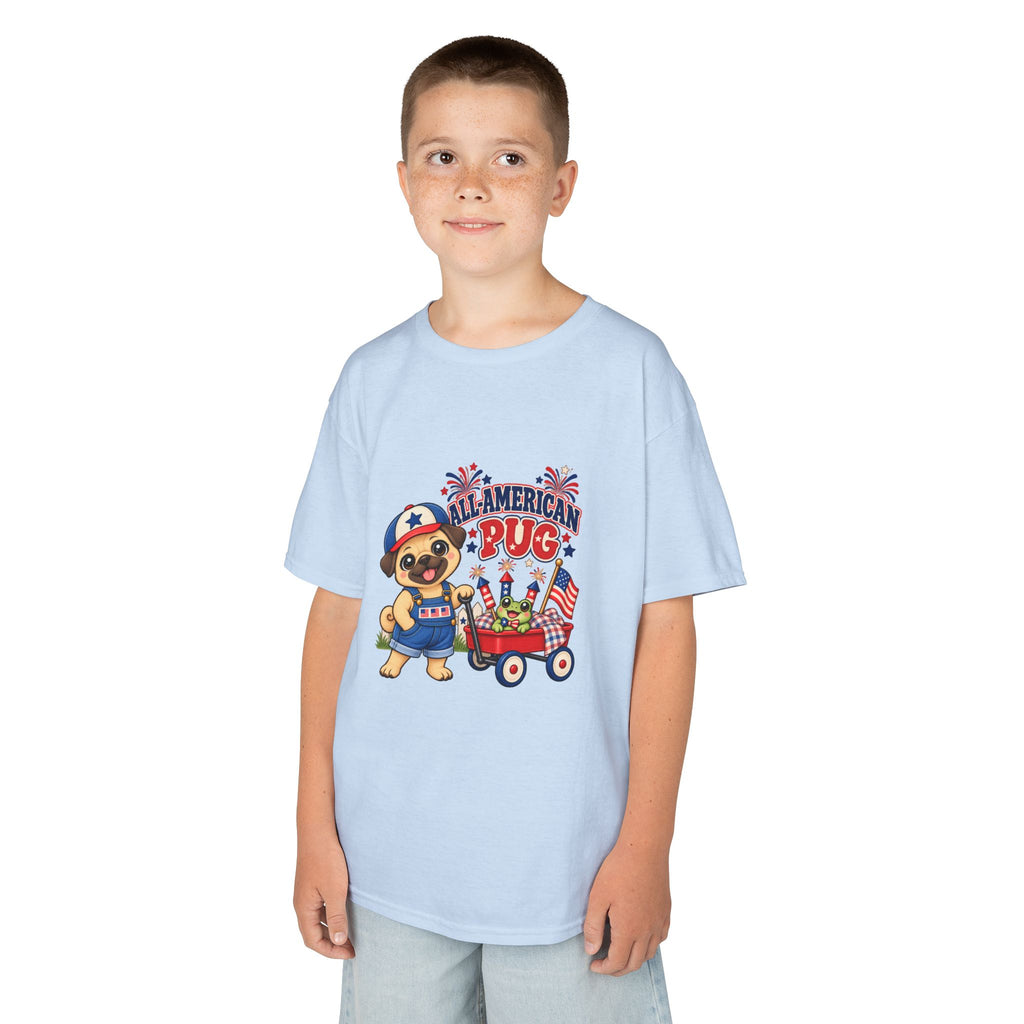All-American Pug Kid's T-Shirt – Patriotic Kids Americana Shirt