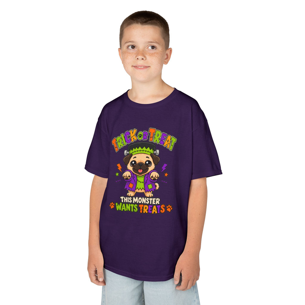 Kids Halloween T‑Shirt — This Monster Wants Treats | Halloween Trick-or-Treat Tee