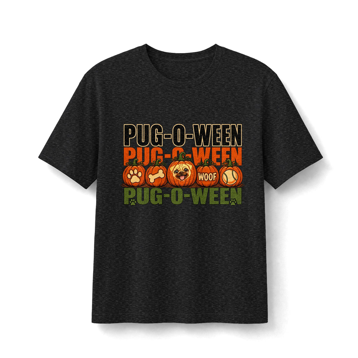 PUG-O-WEEN Halloween Pug T-Shirt | Cute Fall Dog Tee