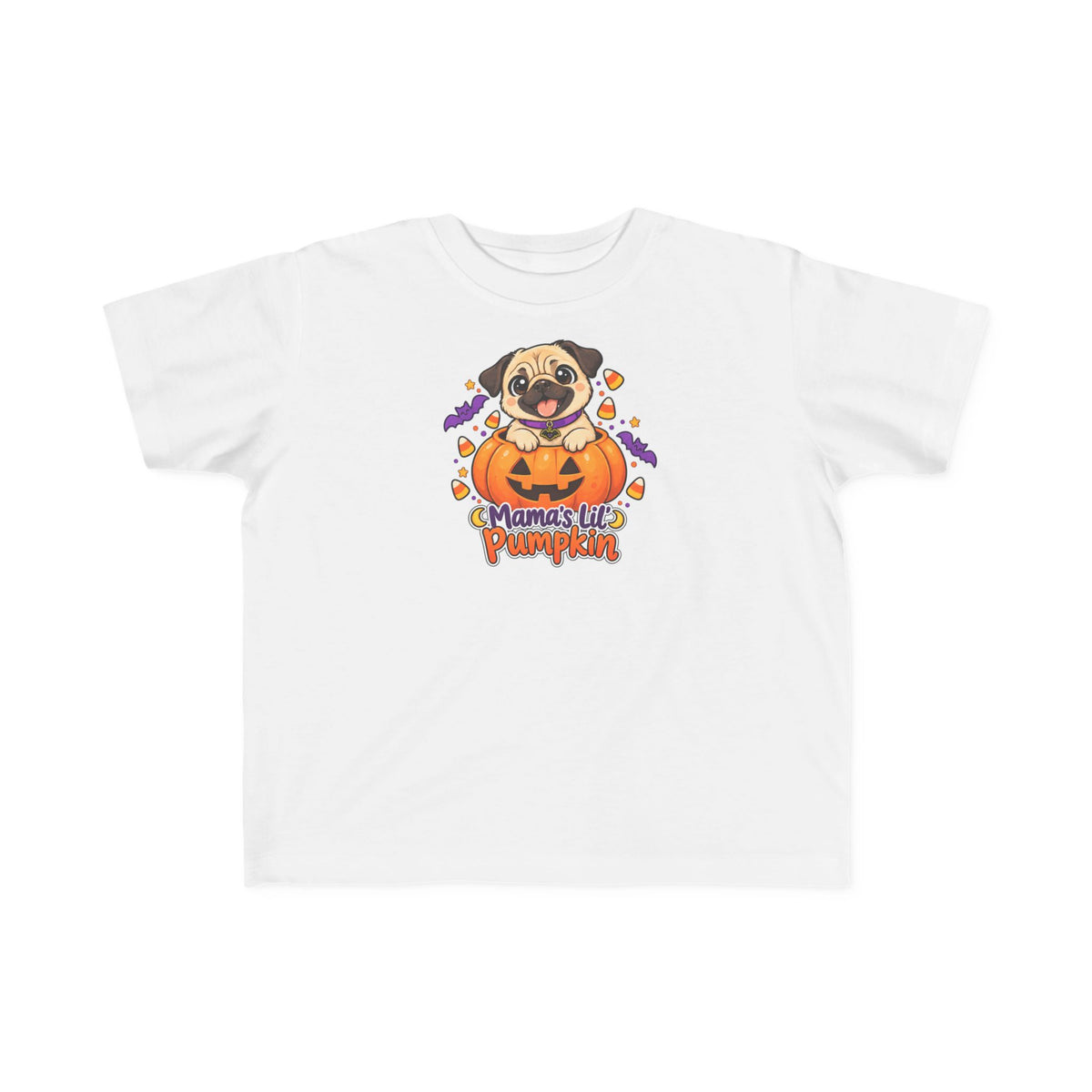 Toddler Halloween Tee  | Mama's Lil' Pumpkin | Cute Pug Halloween Shirt