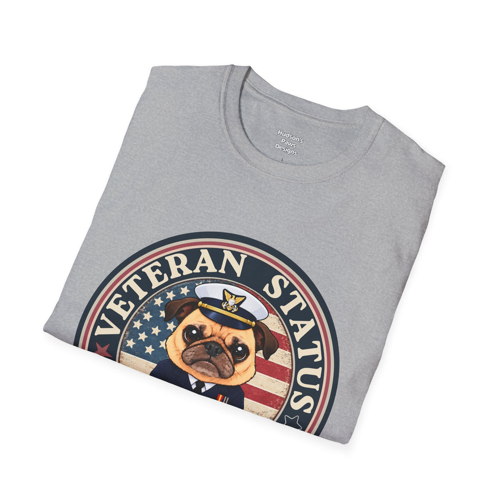Coast Guard Veteran Status Grumpy Pug T-Shirt – Funny U.S. Coast Guard Veteran Shirt