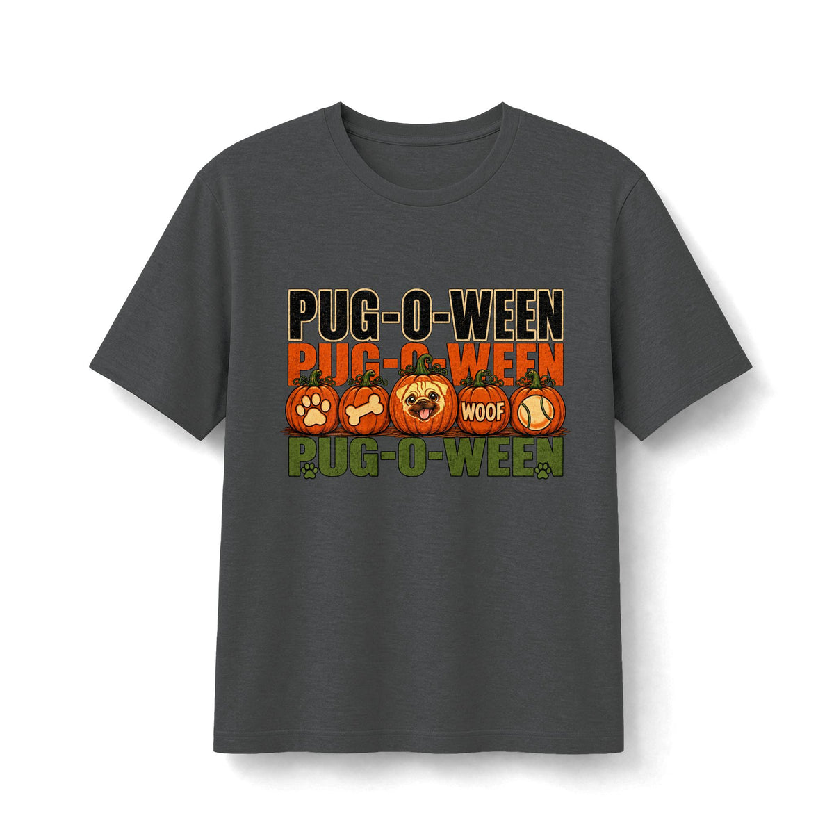 PUG-O-WEEN Halloween Pug T-Shirt | Cute Fall Dog Tee