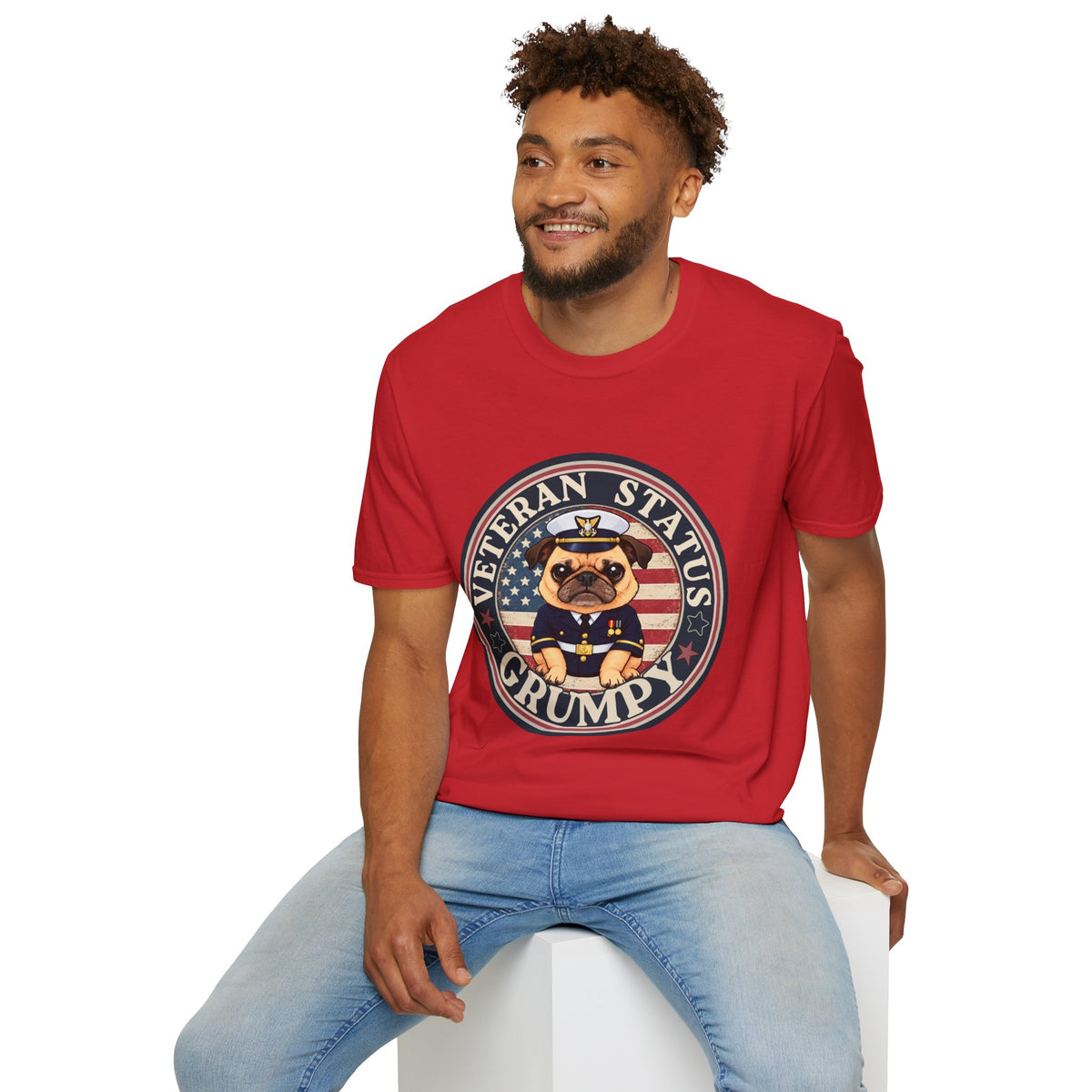 Coast Guard Veteran Status Grumpy Pug T-Shirt – Funny U.S. Coast Guard Veteran Shirt