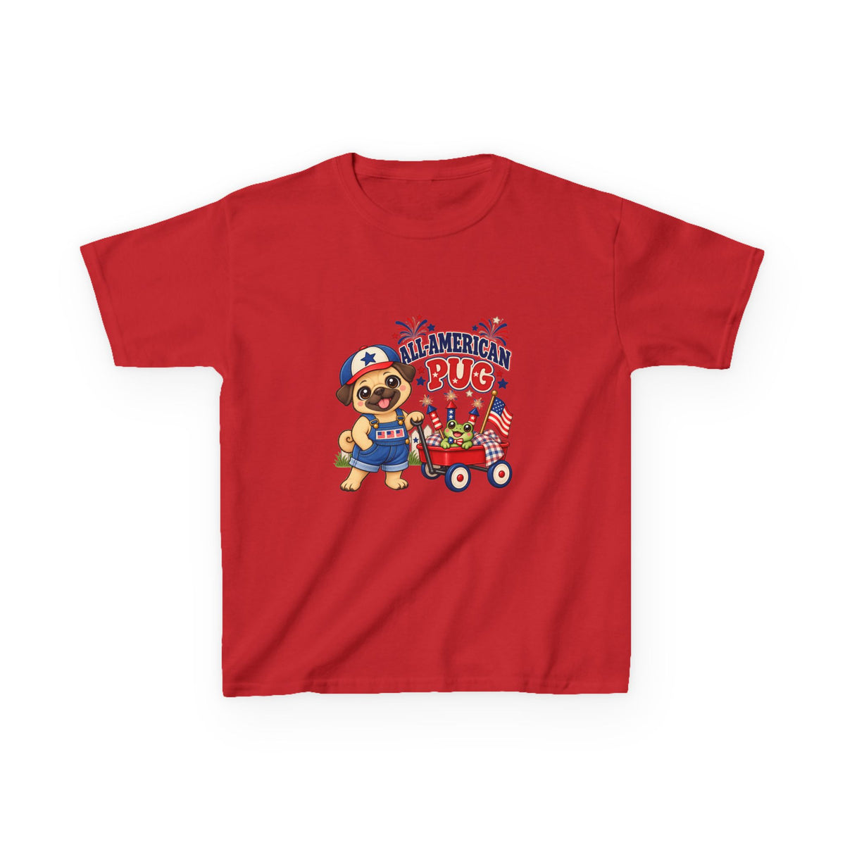 All-American Pug Kid's T-Shirt – Patriotic Kids Americana Shirt