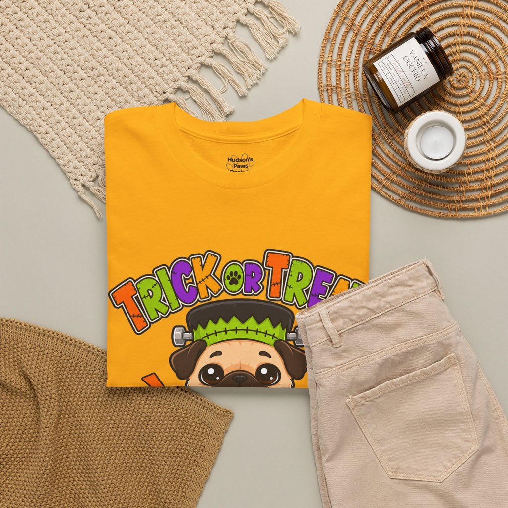 Halloween Pug - Trick or Treat This Monster Wants Treats  | Cute Dog Halloween Tee