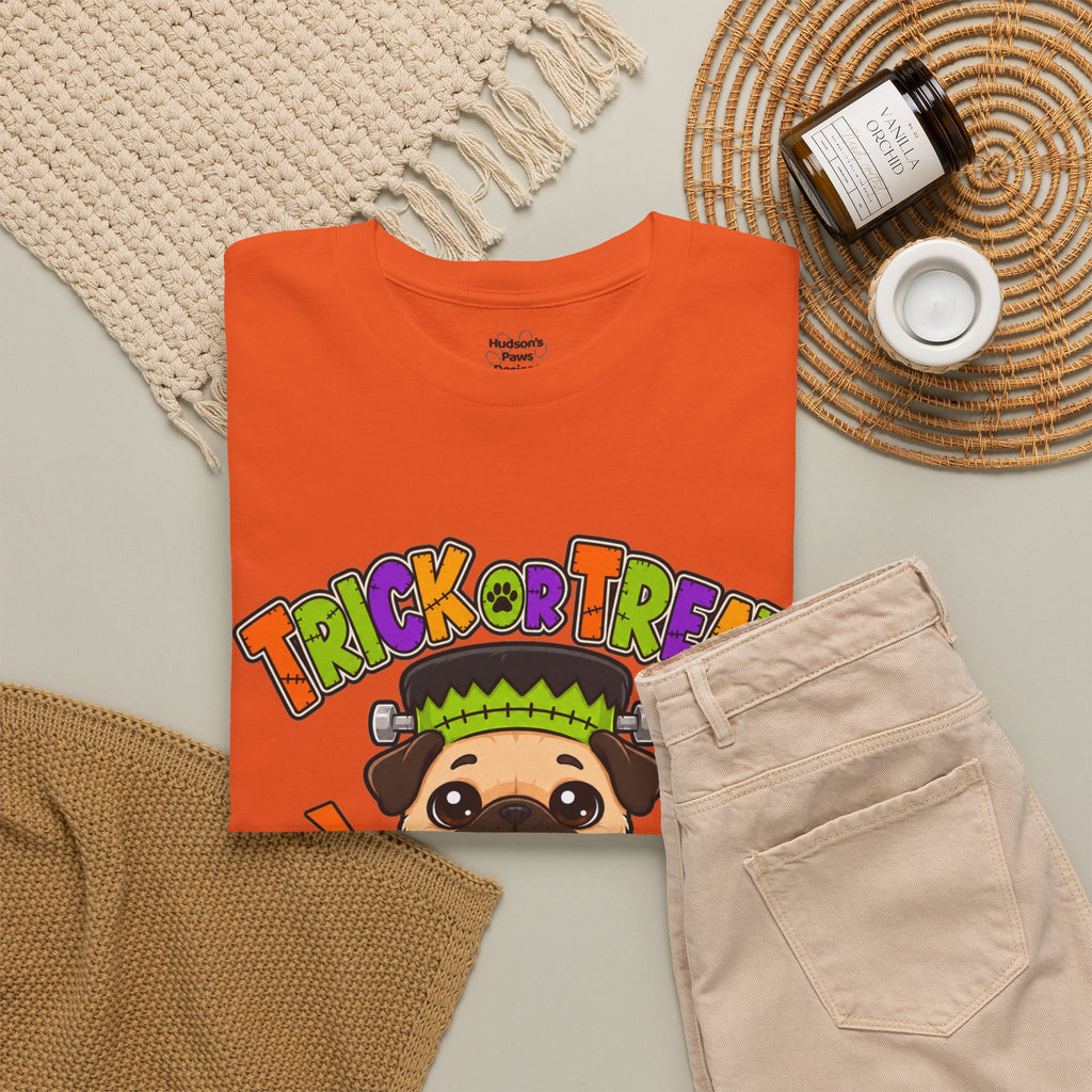Halloween Pug - Trick or Treat This Monster Wants Treats  | Cute Dog Halloween Tee